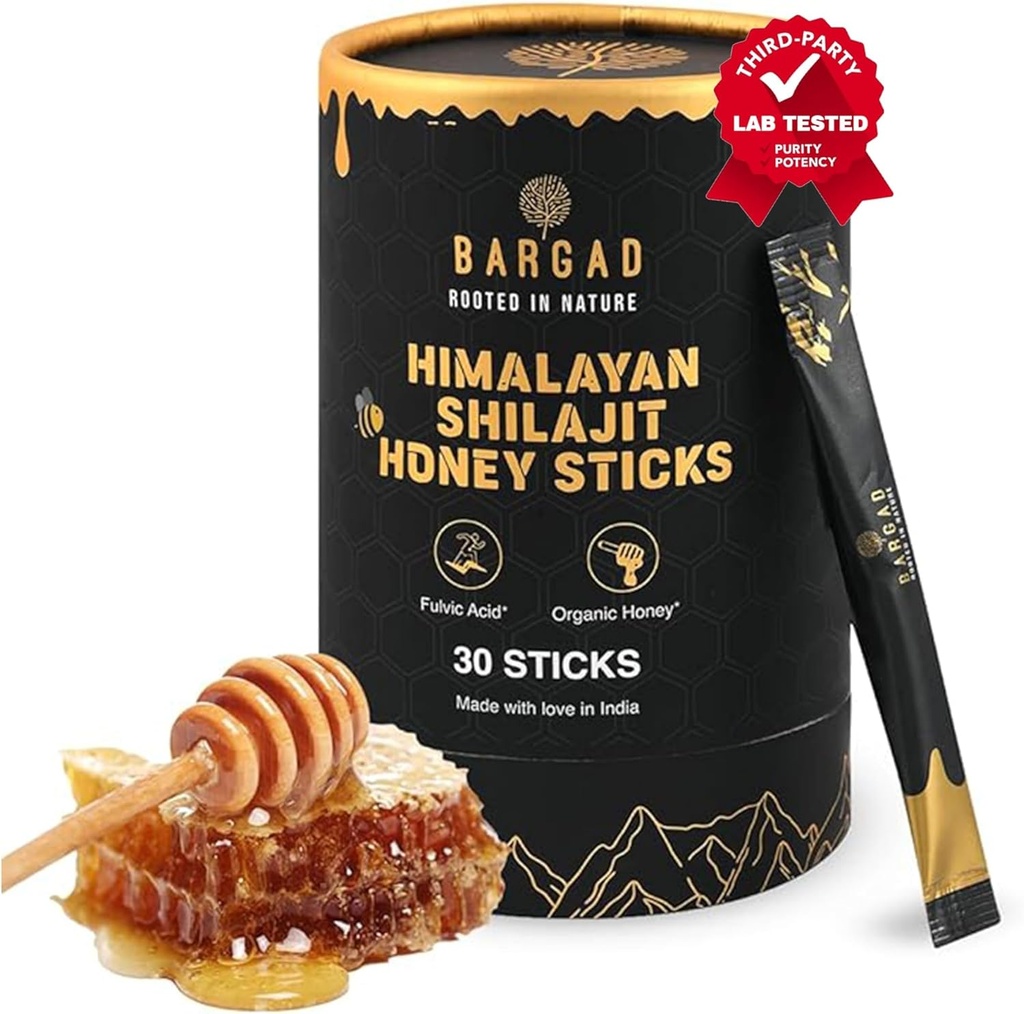 Pure Himalayan Shilajit Honey Sticks med Saffron - 30 Grev • 124; 75% + Fulvic Acid, 85 + Trace Minerals • 124; Natural Energy & Immunity Booster • 124; Easy Single- Use Packets