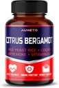 Citrus Bergamot tillæg med rød gær ris, CoQ10, Artichoke, Vitamin D3 - Støtte Samlet cirkulering Wellness og immunsystem (150 greve (pakke med 1))
