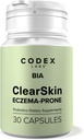 Codex Labs BIA Eczema Probiotic – 30 Capsules | Synbiotic for Eczema-Prone Skin with Clinically Proven Probiotics & Prebiotic Blueberry | Gut-Skin Barrier & Immune Support | 30-Day Supply
