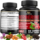 Berberine tillæg med Ceylon kanel, gurkemeje, Artiskok, Milk Thistle - Berberine HCl supplement piller - 60 kapsler [2-måned Tilgang]