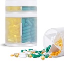 Ekstra stort supplement Organizer og transportable piller sag med 8 kompartmenter Double Layer Medicine Dispenser Månedlige Vitaminer Arrangører Pill flaske, Transparent