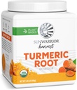 Solkriger Økologisk Gurkemeje Root Powder # 124; Pure Raw Superfood Powder for Bagning Smoothies og Curry # 124; USDA Non- GMO 490g Tub (70 SRV) Økologisk Høst