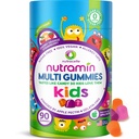 Nutracelle NUTRAMIN Sugar- Free, Allergen- Free 100% Vegansk Gummy Multivitaminer til børn - Great Tasting Natural Gummies Dine børn vil elske - 90 Count Flaske
