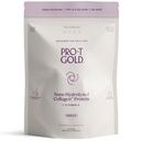 ProT guld Collagen Protein Powder, 17g Protein Nano- Hydrolyzed Grass Fed Collagen, C-vitamin, 2g Arginin for Sår Support, Gluten Free, All Natural, Fat and Sugar Free, 0g Carbs, Vanilla, 23 oz, 30