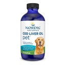 Nordic Naturals Pet Cod Lever Oil, Unflavored - 8 oz - 1048 mg Omega-3 Per Teaspon - Fisk Olie til hunde med EPA & DHA - fremmer hud, Coat, og immunsundhed