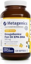 Metagenics OmegaGenics EPA-DHA 500 - High Potency Fish Oil Supplement for Cardiovaskulær Sundhed * - Vedvarende Sourced & Renhed Testet - Non-GMO & Gluten- Free - 120 Softgels