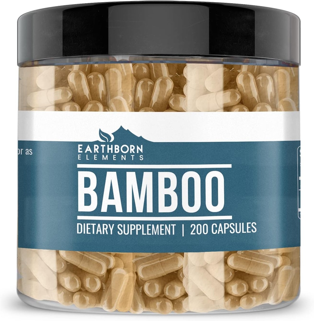 Earthborn Elements Bamboo 200 Kapsler, Pure & Ufortyndet, Ingen tilsætningsstoffer