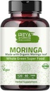Moringa Capsule 1000 mg (120 Capsules), Moringa Powder Capsules Made from Organic Moringa Leaf Powder | Non-GMO Whole Green Super Food Nutrition 60 Days Supply