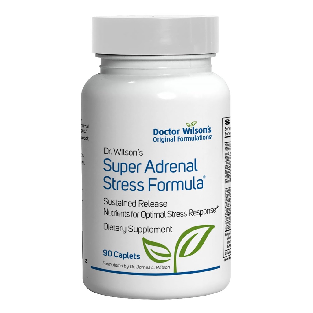 Dr. Wilsons Super Adrenal Stress Formel vedvarende Release næringsstoffer til Daily Support 90 caplets