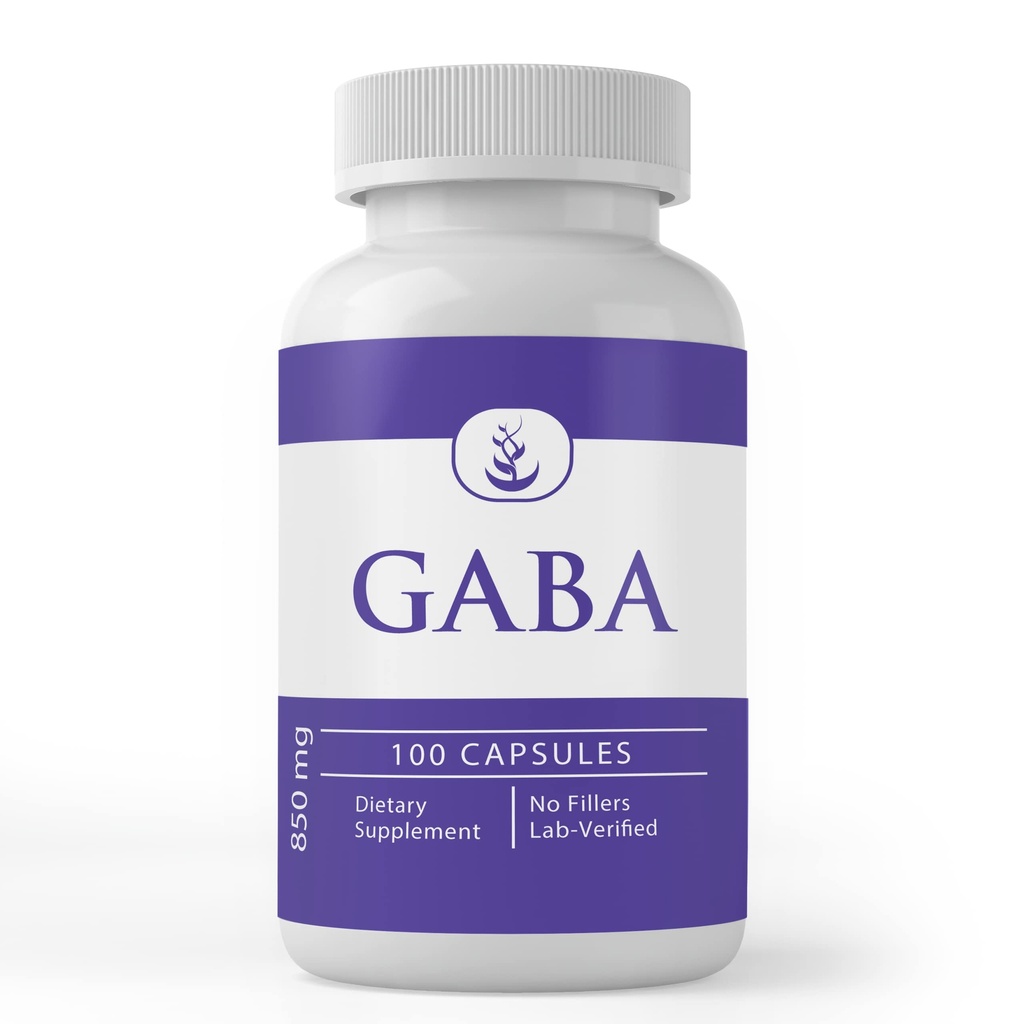 Pure Original Ingredienser GABA, (100 kapsler) Altid Pure, Ingen tilsætningsstoffer eller Fillers, Lab Verified
