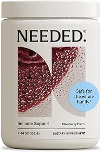Needed. Immune Support Immunity Powder - for The Whole Family - Pregnancy Safe Immunity Supplement - Zinc with Elderberry - Easy-to-Take