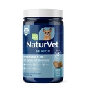 NaturVet Senior Advanced 5- in-1 Support Dog Supplement - Hjælper support immunsystem, hjerte, lever, kognitiv funktion, Eye Health - Inkluderer Ginkgo Biloba, Lutein - 60 Ct.