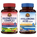 Vitalitown Magnesium + Hyaluronsyre Bundle Shape 124; Magnesium Complex (punkt 1) & Hyaluronsyre Plus vitamin C (punkt 2)