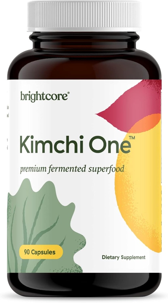 Nutrition - Kimchi One, Kimchi Powder Kapsler, Probiotika, Enzymer, & Antioxidant Supplement, Premium Gut Health Superfood for total velvære, Gluten- Free, 90 Vegan Kapsler