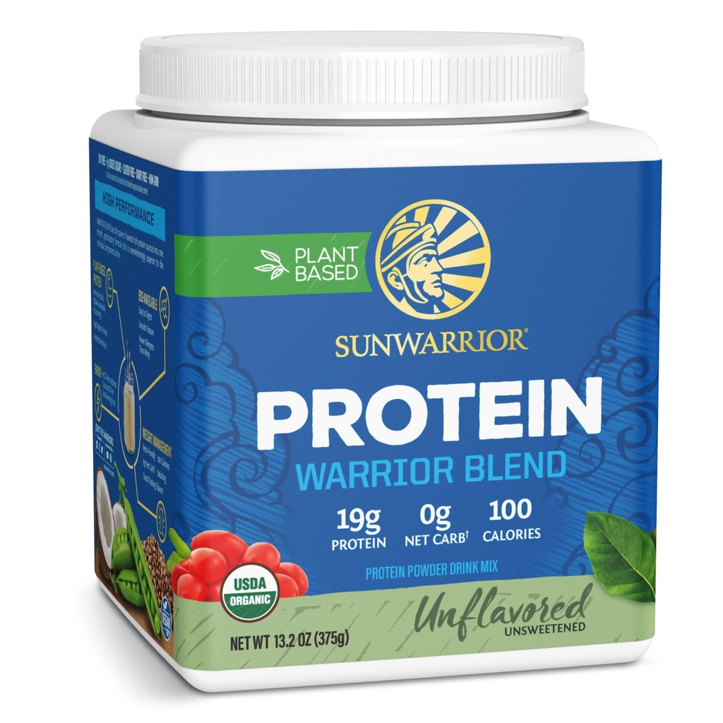 Sunwarric Organic Plant Protein Powder 124; Vegan Organic Protein Powder Unflavored with BCAA Aminoacids & Hemp Seed Pea Blend Medicine 124; Non- GMO Soy Dairy Filler & Gluten Free (Unflavored, 15 Servere)