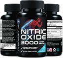 Ekstra styrke Nitrooxid Supplement 3X Styrke L Arginin, Citrullin Malat, AAKG, Beta Alanine - Premium Muscle Support Nitrogen Booster - Naturlig energi & Heart Health Support - 180 kapsler