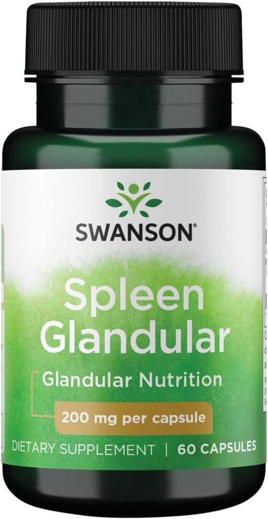 Swanson Raw Spleen Glandular 200 Milligrams 60 Capsules