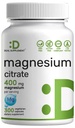 Magnesium Citrate 400mg Per Serving, 300 Veggie Capsules – Chelated, Easily Absorbed, Purified Trace Mineral – Muscle, Heart, & Digestive Support – Non-GMO
