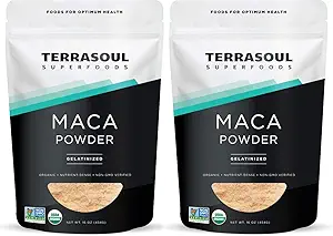 Terrasoul Superfoods Organic Gelatinized Maca Powder, 2 Lbs - Premium Quality Measures 124; Anbefalet brug: Understøtter øget Stamina & Energy Measures 124; Gelatinized for Easy fordøjelse