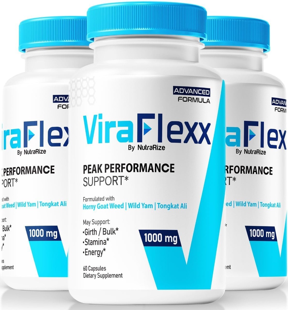 NutraRize (3 Pack WijFlexx til mænd, Pro Kapsler, Mandlig Performance Support 500mg, Alle naturlige Kosttilskud til Støtte Samlet Sundhed, Vira Flexx Anmeldelser (180 Kapsler)