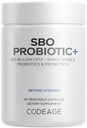 Kodning SBO Probiotika, 100 Millioner CFU per servering, Multi Strain Jord baserede Organismer Blend og Organic Fermented Botanisk Blend, Shelf- Stable, 90 Kapsler