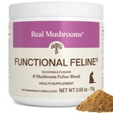 Ægte svampe Cat supplement Pulver - Organic Mushroom Blend med antarktisk krill & Ashwagandha - Kat Vitaminer til ældre katte eller killinger - 2.65 oz Functional Feline Formel