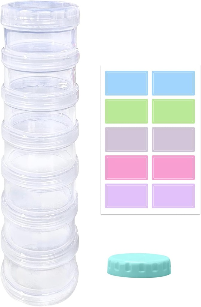 7 Dag Pill Organizer sag Staktable ugentlige kosttilskud Vitamin piller Holder Dispenser Stor klar gennemsigtig med ekstra låg