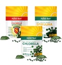 Sunlit Bedste Ultimate Chlorella & Spirulina Bundle Buddy 124; Super Green Kosttilskud til immunforsvar, Gut Health, Mood & Energy