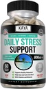Kaya Naturals - Natural Herbal Stress Support Vitamin supplement til at slappe af og berolige sindet - Boost Mood - Happy Pills - Stress Relief Support - Vitamin supplement - 60 kapsler