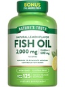 Nature 's Truth Omega 3 Fish Oil 2000 mg 1 124; 125 Flydende bløddele 1 124; Burpless, Lemon Flavor Pills 1 124; Non- GMO og Gluten Free Supplement