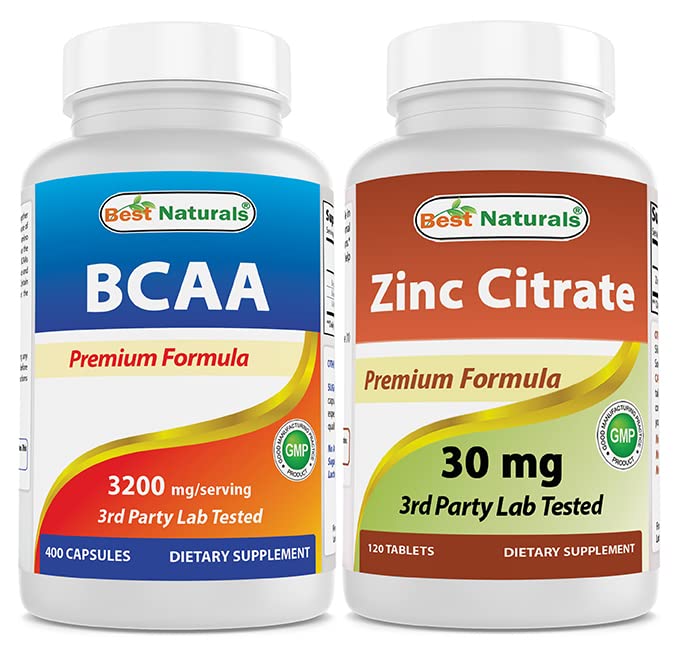 Bedste Naturals BCAA 3200mg & Zink Citrate 30 mg