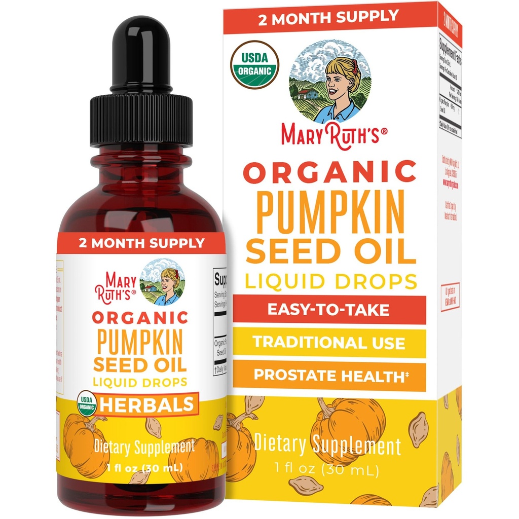 MARYRUTH'S Organics Pumpkin Seed Oil Cold Pressed | 2 Month Supply | USDA Organic Pumpkin Seed Liquid Drops for Men and Women | Urinary Health in Men | Sugar Free | Vegan | Non-GMO | 60 Servings