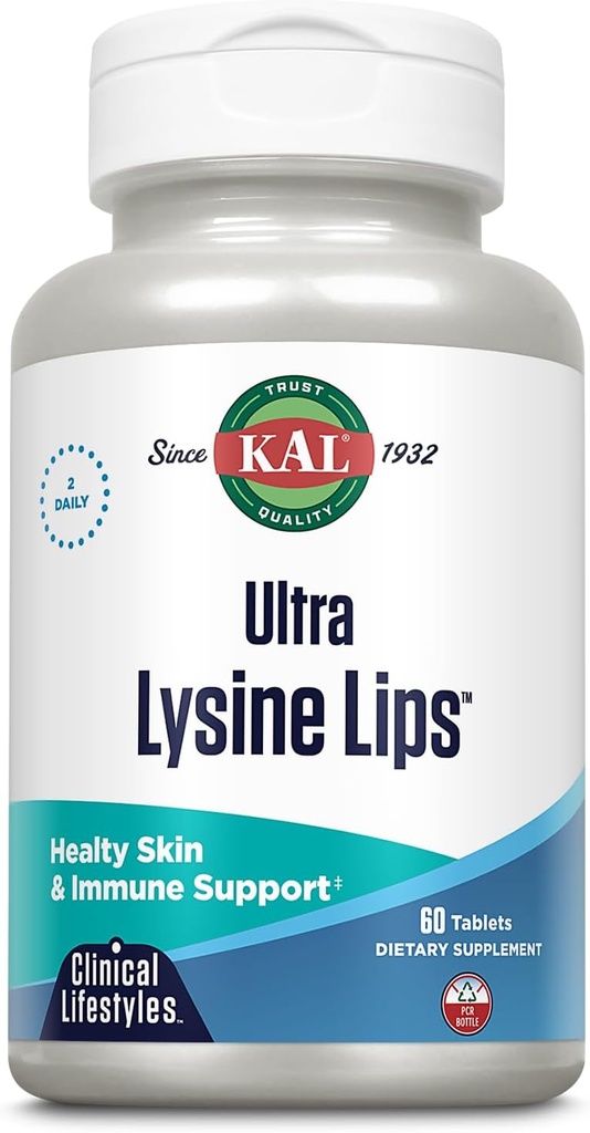 Kal Ultra Lysin Lips Tablets, 60 Greve