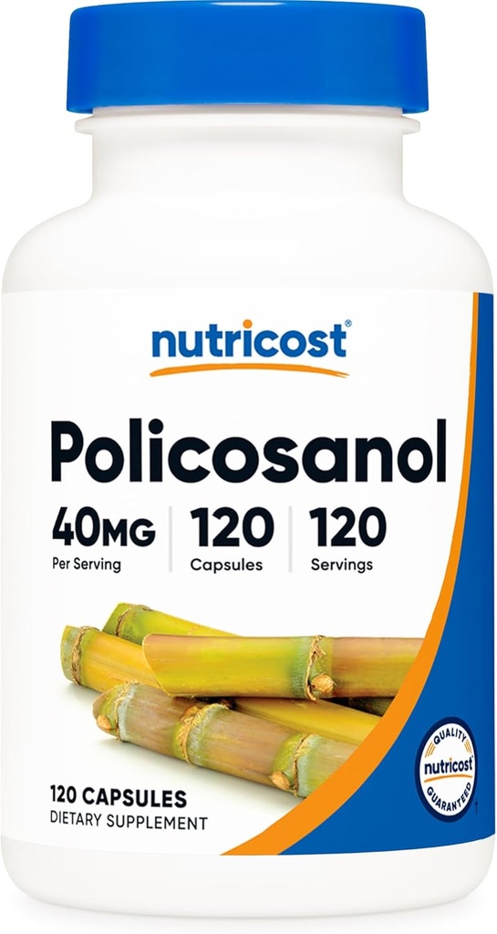 Nutricost Policosanol 40mg, 120 Kapsler - Gluten Free, Non- GMO, og Vegetarisk Friendly