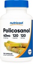 Nutricost Policosanol 40mg, 120 Kapsler - Gluten Free, Non- GMO, og Vegetarisk Friendly