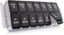 TookMag Weekly Pill Organizer 2 gange om dagen, Easy Fill Medicin Pill Organizer AM PM Pill Case, Stor kapacitet 7 dag Pill Box for piller / Vitamin / Fish Oil / Supplements (Patent Registreret)