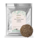 Starwest Botanicals Organic Milk Thistle Seed Whole - Loose Leaf Milk Thistle for Tea & Madlavning, Mix in Juice, Tilføj til smoothies, Havregryn, & Yogurt, Certificeret Kosher, Non- GMO - Bulk 1 LB taske
