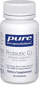 Pure Encapsulations Probiotic G.I. - Shelf Stable Probiotic for Intestinal Health & Gastrointestinal Support - with Lactobacillus & Bifidobacterium - 30 Capsules