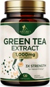 Green Tea Extract kapsler 1000 mg - Standardiseret 45% EGCG & 98% Polyphenoler - 3X Strength Green Tea Pills for Natural Energy - Understøtter Heart Health, Herbal Supplement, Vegan, Non- GMO - 120 Kapsler