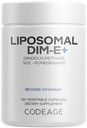 Kodeage Liposomal DIM supplement - 4 måneder levering af DIM vitaminer og SGS, Pomegranat, Broccoli, Vitamin E Isomers Tocopherols Alpha Beta Gamma Delta - Liposomal Formel - Gluten- Free - 120 Kapsler