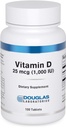 Douglas Laboratories Vitamin D 25 mcg (1. 000 IE) - D3 Vitamin - Til immunforsvar, Knoglehygiejne og tandsundhed * - D Vitamin som Cholecalciferol - 100 tabletter