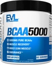 Evolution EVL BCAAs Aminosyrer Pulver - BCAA Powder Post Workout Recovery Drink and Stim Free Pre Workout Energy Drink Powder - 5g forgrenet kæde Aminosyrer Supplement for mænd - Unflavored Powder