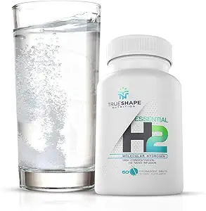 Essential H2 Fizzy Molecular Hydrogen Tablets for Water Nutritional Supplement (Unflavored, 60 Servere)