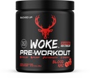 Bucked Up - Woke - HØJT STIM Pre Workout - Bedste smag - Focus Nootrop, Pump, Styrke og vækst, 30 Servere (Blood Raz)
