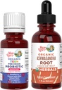 MaryRuth Organics Precision Probiotic Drops for Teens (Raspberry) & Ashwagandha Drops ttesmå 124; USDA Organisk Medical 124; Vitamin til Gut Health, Afslapning, & Samlet Wellness Medical 124; Vegan, Non- GMO, Gluten Free