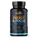 Energi og fokus - Ekstra styrke 200mg Koffein og Lions Mane Mushroom Supplement, 60 Kapsler - med Alpha GPC, L-Theanine, L-Tyrosine til at understøtte hjerne funktion og koncentration