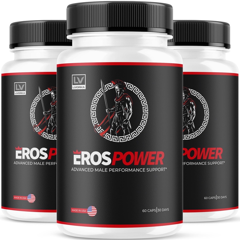 (3 Pack) Eros Power Supplement - Eros Power Supplement For mænd, Eros Power, Eros Powder Supplement, ErosPower Advanced Formel, Eros Power Kapsler For mænd, Eros Power Pills, 180 Kapsler For 3 Måneder
