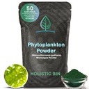 Holistisk Bin Marine Phytoplankton Powder - bæredygtigt dyrkede i Nordic Green Water Farm - Nutrient- Dense Omega-3 Superfood - Rig i Aminosyrer, Chlorophyll, Vitamin & Trace Minerals - 50 Bedste