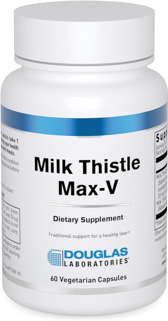 Douglas Laboratories Milk Thistle Max- V Mex124; Standardized Herbal Extract for Lever Support Mex124; 60 Kapsler