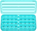 Zoksi Monthly Pill Organizer 1 gange om dagen, 30 dag Pill Box Organizer, En måned Pill sag for rejser, 31 dag Daglig Medcine Container til vitaminer, tillæg og medicin (Cyan)